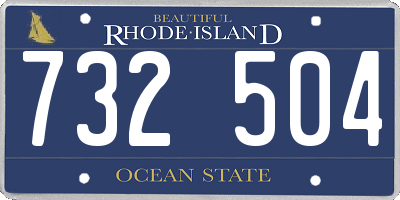 RI license plate 732504