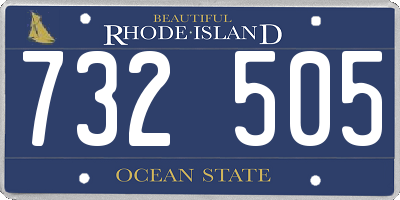 RI license plate 732505