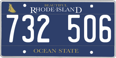 RI license plate 732506