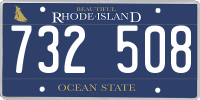 RI license plate 732508