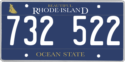 RI license plate 732522