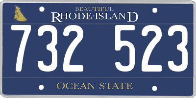 RI license plate 732523