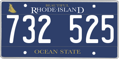 RI license plate 732525