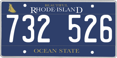 RI license plate 732526