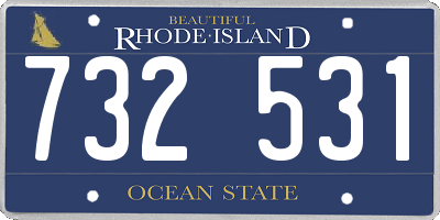 RI license plate 732531