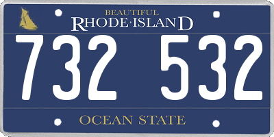 RI license plate 732532