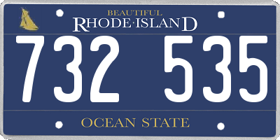 RI license plate 732535