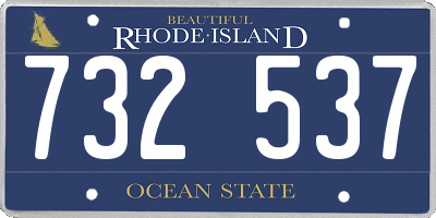 RI license plate 732537