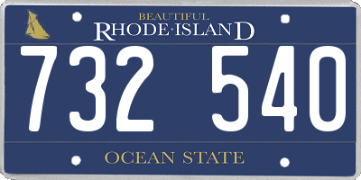 RI license plate 732540