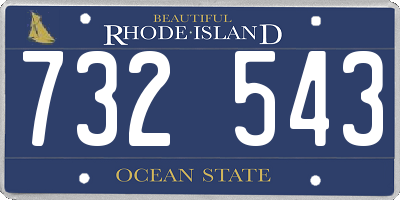RI license plate 732543