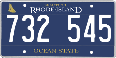 RI license plate 732545