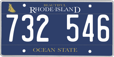 RI license plate 732546