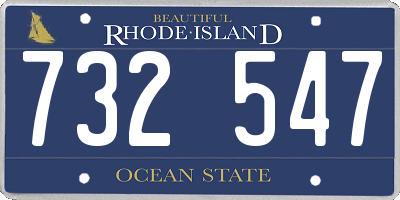RI license plate 732547