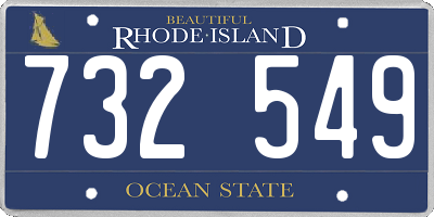 RI license plate 732549