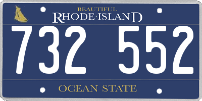 RI license plate 732552