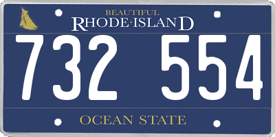 RI license plate 732554