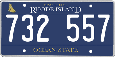 RI license plate 732557
