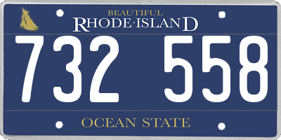 RI license plate 732558