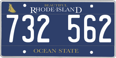 RI license plate 732562