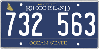 RI license plate 732563