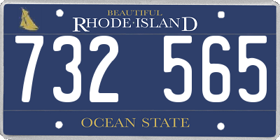 RI license plate 732565