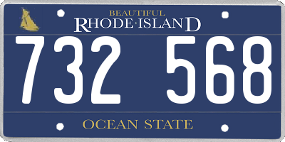 RI license plate 732568