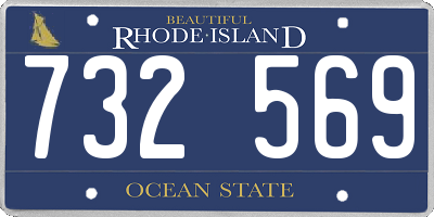 RI license plate 732569