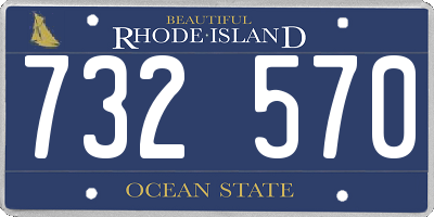 RI license plate 732570