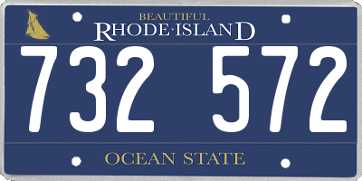 RI license plate 732572