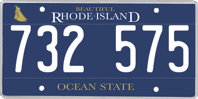 RI license plate 732575