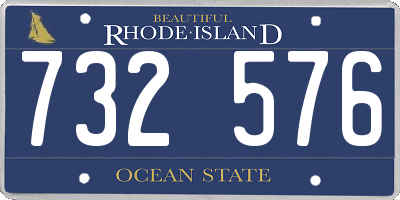 RI license plate 732576