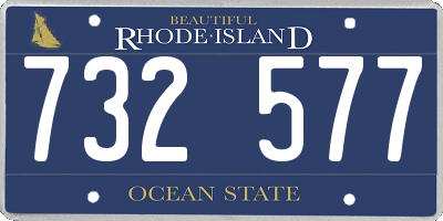 RI license plate 732577