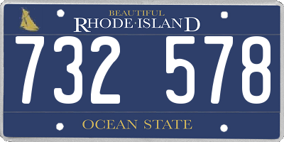 RI license plate 732578