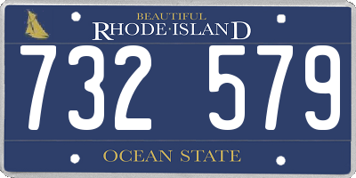 RI license plate 732579