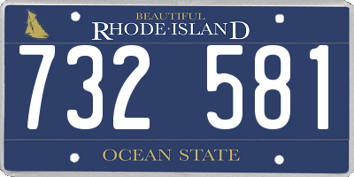 RI license plate 732581