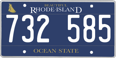 RI license plate 732585