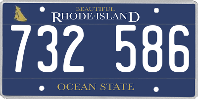 RI license plate 732586