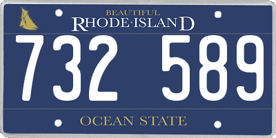 RI license plate 732589