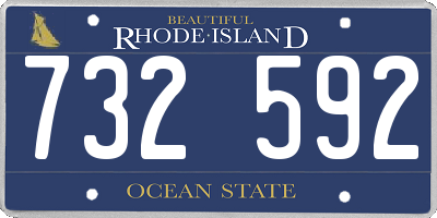 RI license plate 732592