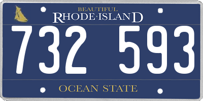 RI license plate 732593