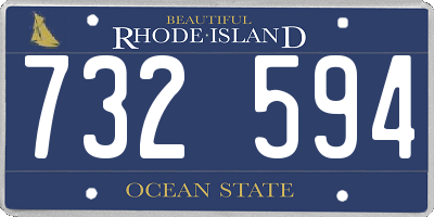RI license plate 732594