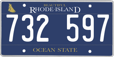 RI license plate 732597