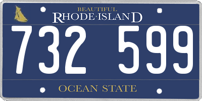 RI license plate 732599