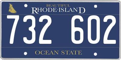 RI license plate 732602