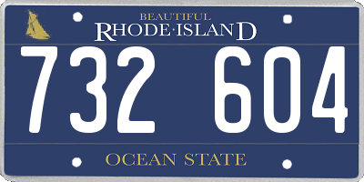 RI license plate 732604