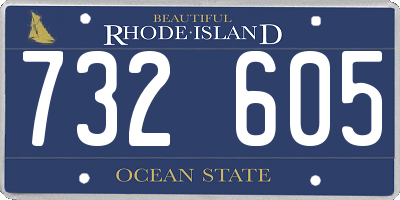 RI license plate 732605