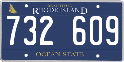 RI license plate 732609