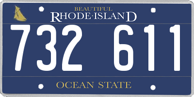 RI license plate 732611