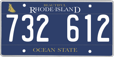 RI license plate 732612