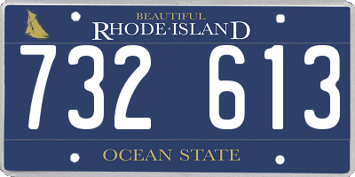 RI license plate 732613